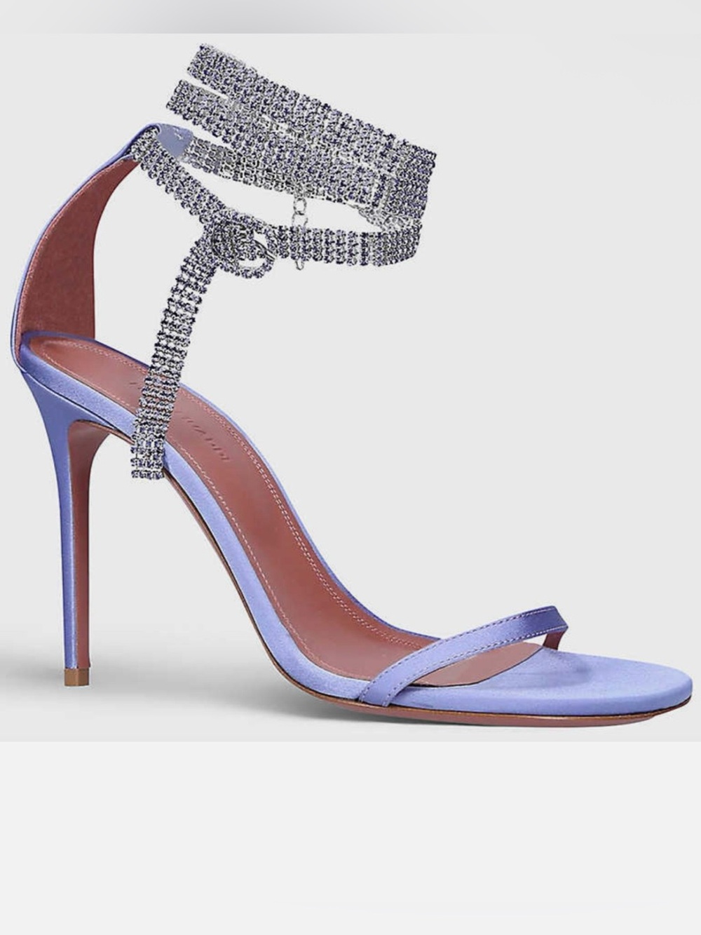 Amina Muaddi Giorgia Crystal- Embellished Satin Sandals